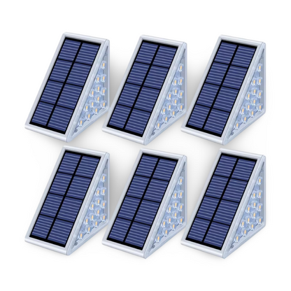 Frendorf | 2/6 Pack Dreieckige Solarlampen Garten - IP67 Solarlicht - Gartendekoration Licht