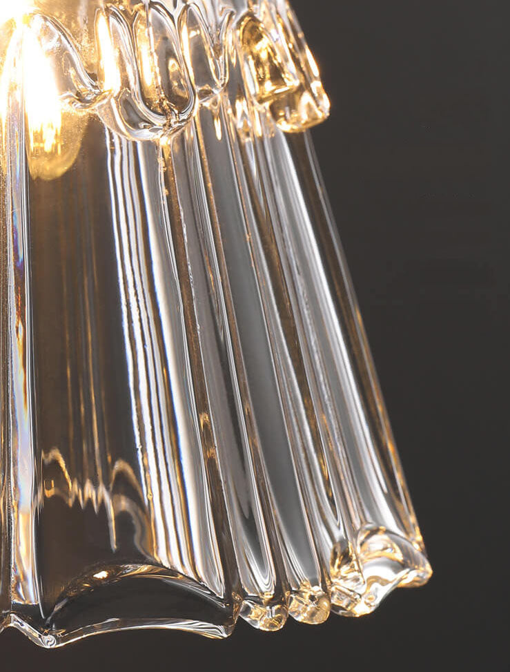 Frendorf | Bellux Glas Pendelleuchte | Modernes Glockenschirmdesign | Messingoptik | 1-flammig | Luxuriöse Beleuchtung