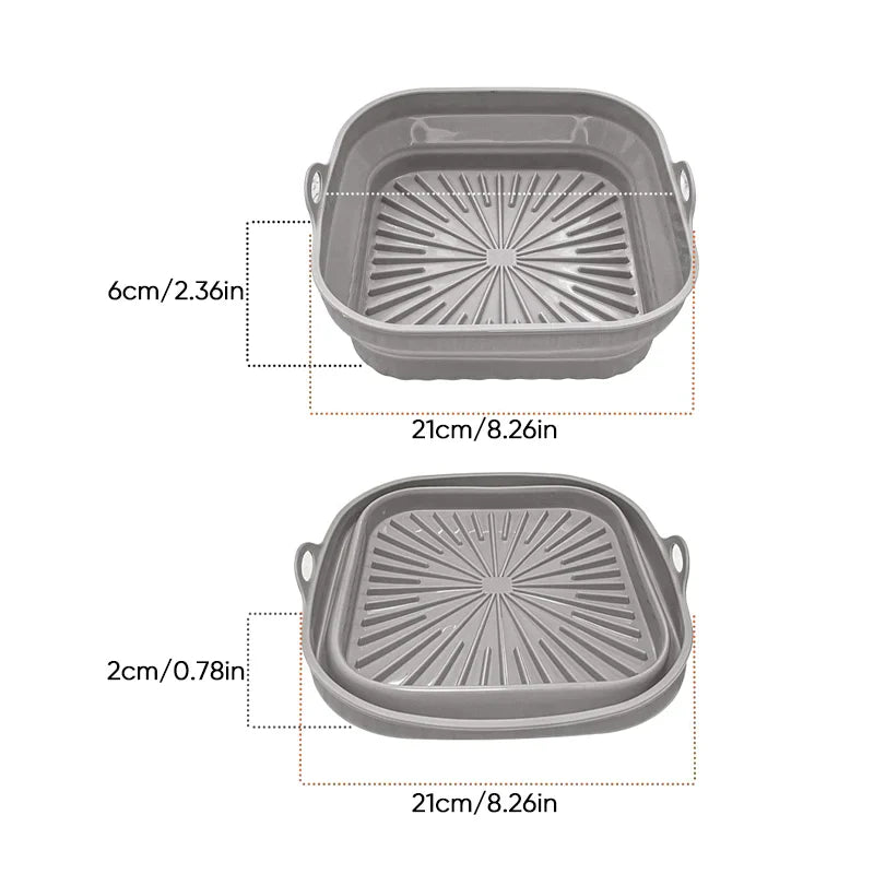 Frendorf | Air Fryer Silikon Grillpfanne Wiederverwendbare Backform