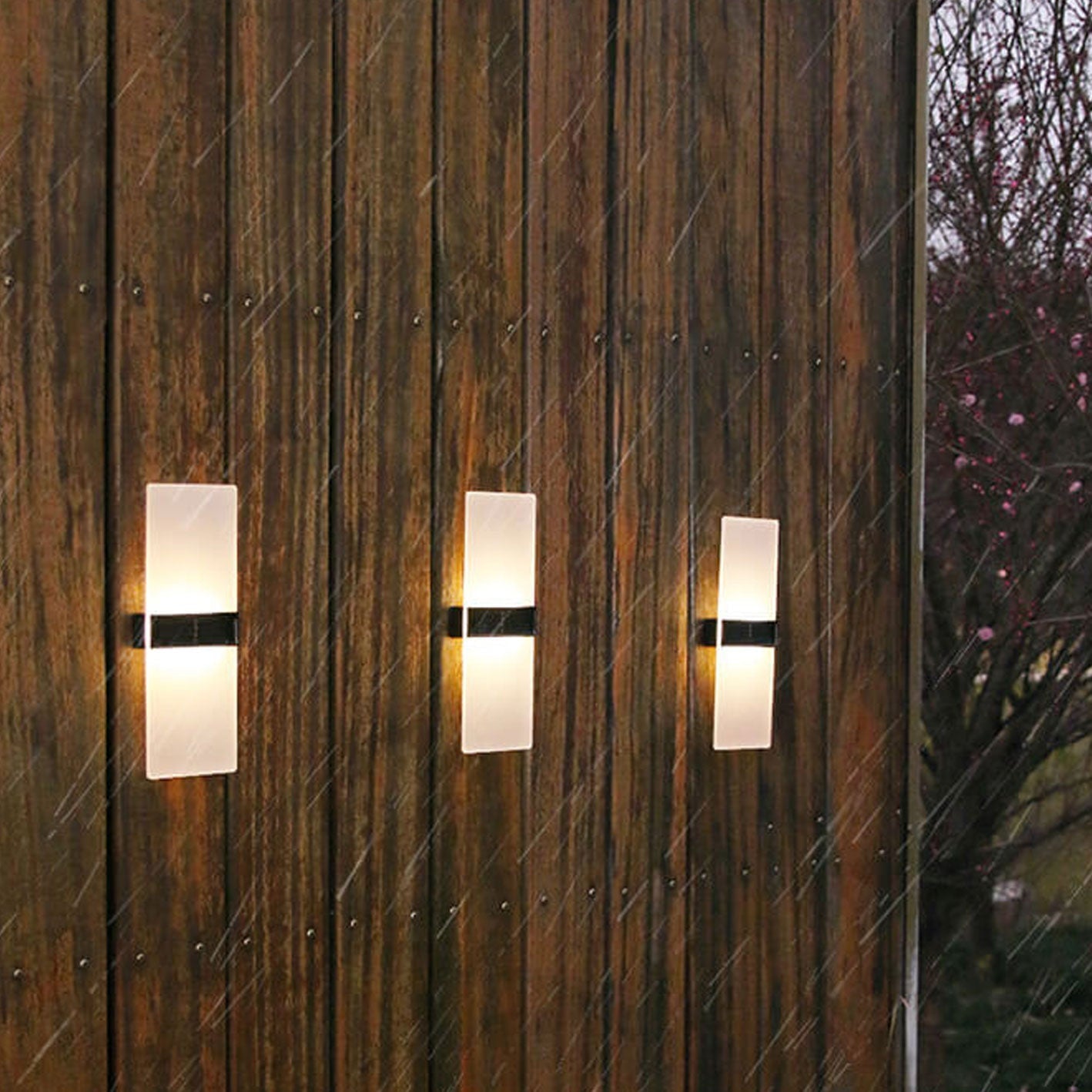 Frendorf | LumaZen Solar LED-Wandlampe | Wetterfest | Solarbetriebene Außenbeleuchtung | Garten- & Terrassen-Deko