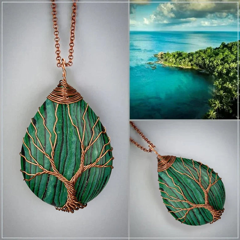 Tree of Life Opal Halskette