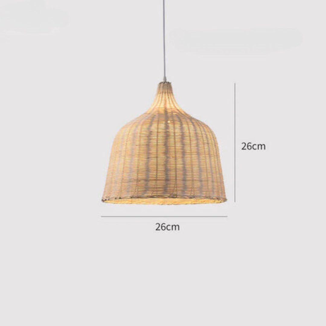 Frendorf | RusticGlow - Geflochtene Rattan-Pendelleuchte