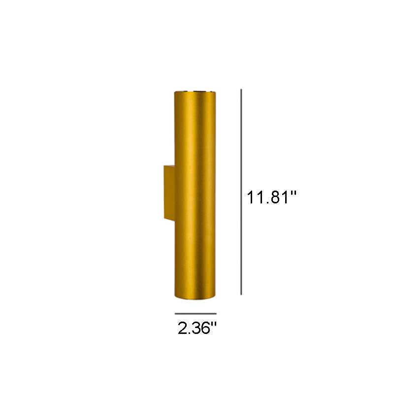 Frendorf | LightVibe Aluminium Wandleuchte Zylinder | 2-flammig | Modernes Design | Innen & Außen