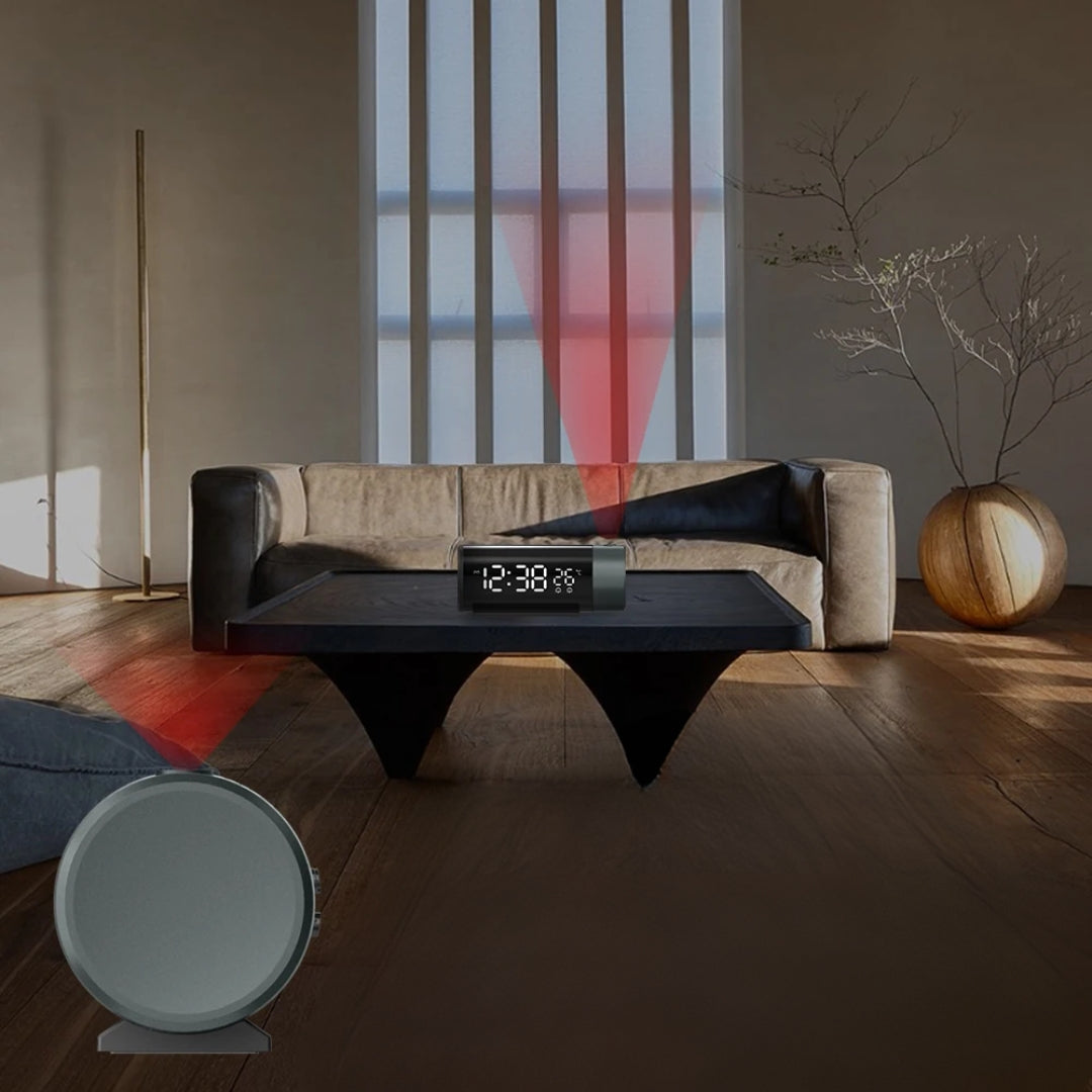 Frendorf | LED Digitalprojektor-Uhr mit Thermometer