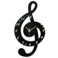 Frendorf | MelodyTime Künstlerische Wanduhr – Musikalisches G-Schlüssel-Design für modernes Interieur