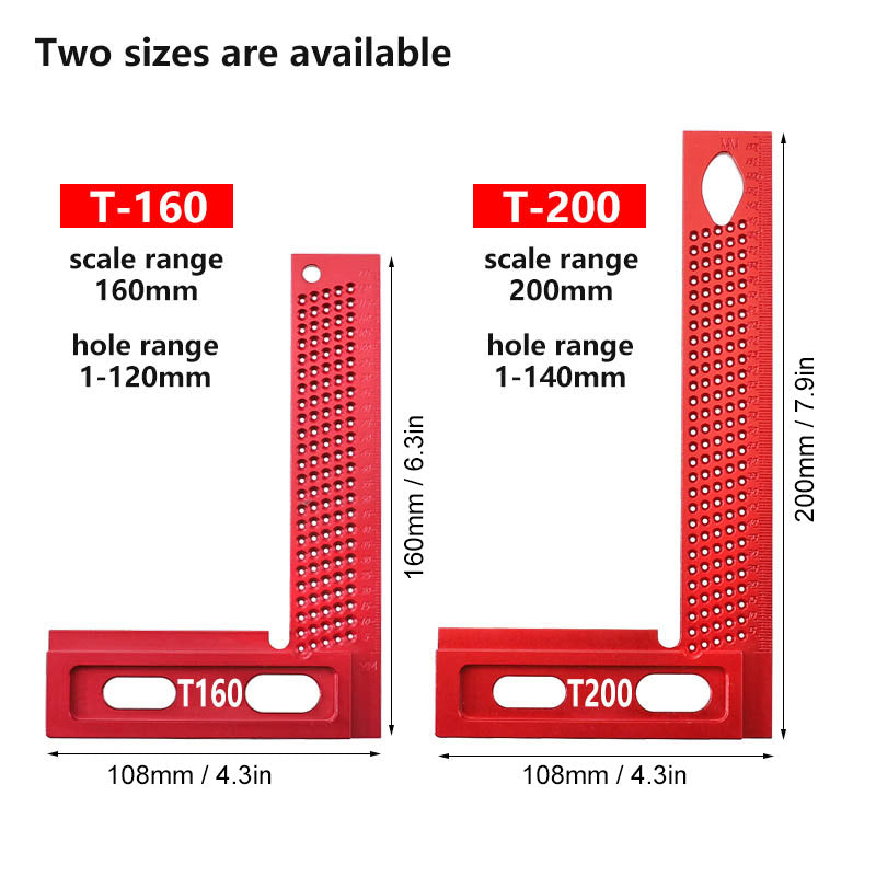 Frendorf | 160/200mm Quadrat T-Typ Risswerkzeug Markierungswerkzeug