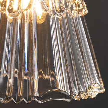 Frendorf | Bellux Glas Pendelleuchte | Modernes Glockenschirmdesign | Messingoptik | 1-flammig | Luxuriöse Beleuchtung