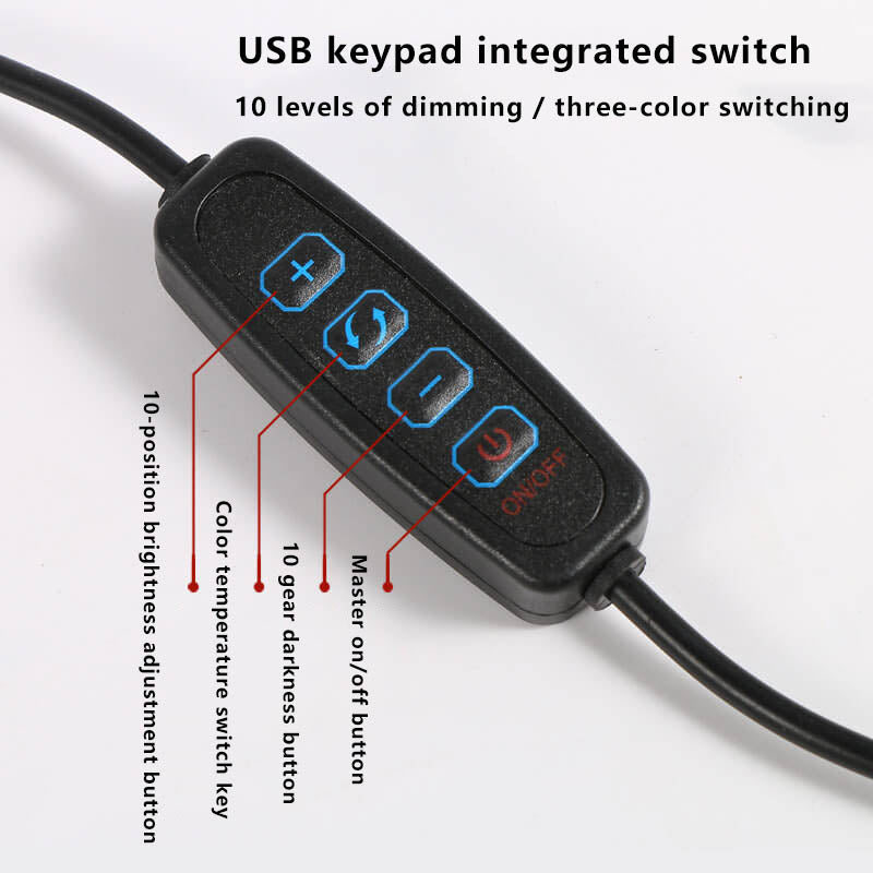 LED Klappbarer Langer Arm Clip Augen Schutz USB Lese Tischlampe