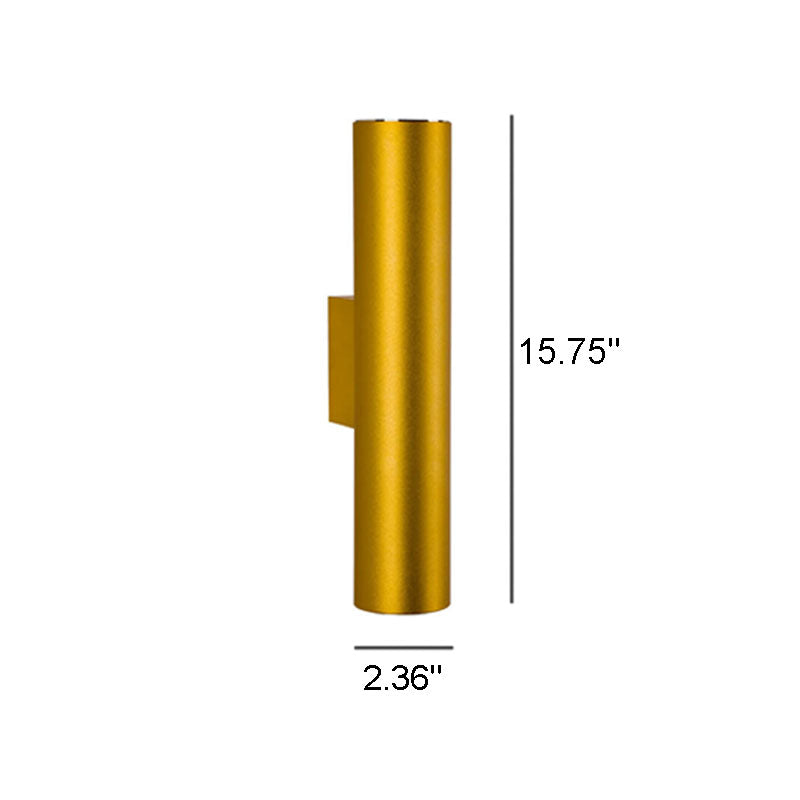 Frendorf | LightVibe Aluminium Wandleuchte Zylinder | 2-flammig | Modernes Design | Innen & Außen