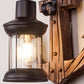 Vintage Anker LED Wandleuchte - Industrie Metall & Holz für Esszimmer/Wohnzimmer