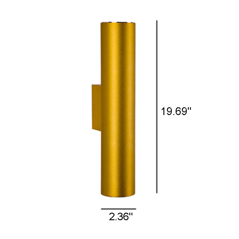 Frendorf | LightVibe Aluminium Wandleuchte Zylinder | 2-flammig | Modernes Design | Innen & Außen