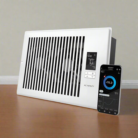 Frendorf | Bluetooth-gesteuerter Register-Luftventilator Booster - 10-Gang Dualmotor HVAC Luftstromverstärker für leises Heizen & Kühlen