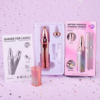 Frendorf | 2 in 1 Schmerzfreie Augenbrauen / Gesichtsbehaarung Entferner Maschine