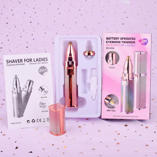 Frendorf | 2 in 1 Schmerzfreie Augenbrauen / Gesichtsbehaarung Entferner Maschine