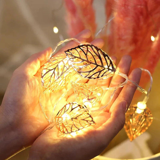 Goldene Blatt Lichterkette