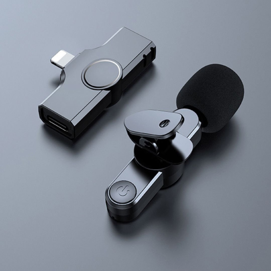 Frendorf | Kabelloses Mini-Mikrofon für Smartphone – Lavalier-Mikrofon mit Rauschunterdrückung & 10h Akku