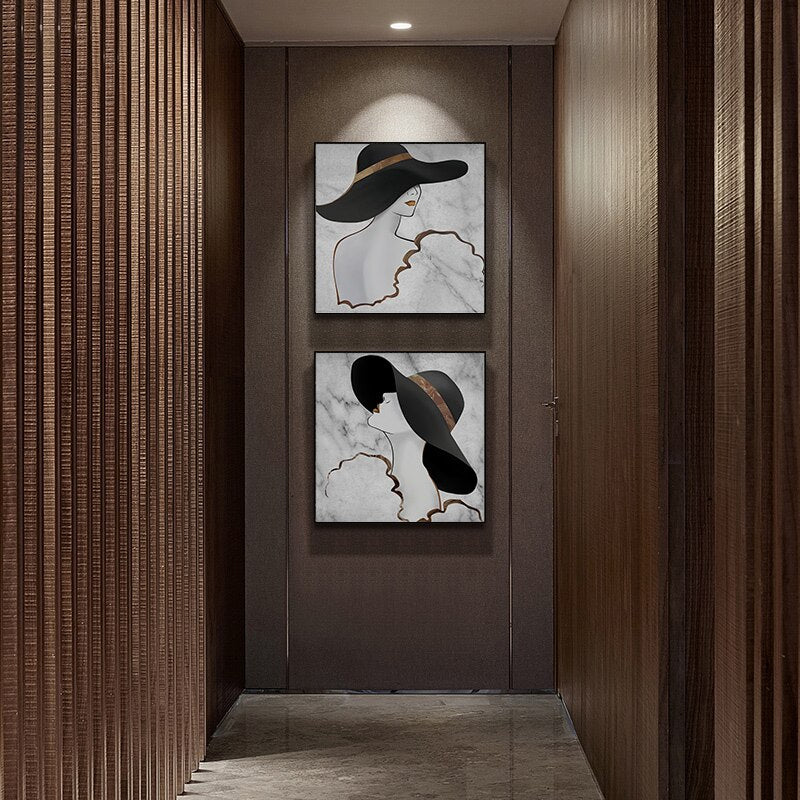 Fashionista - Leinwand Wandkunst Gemälde