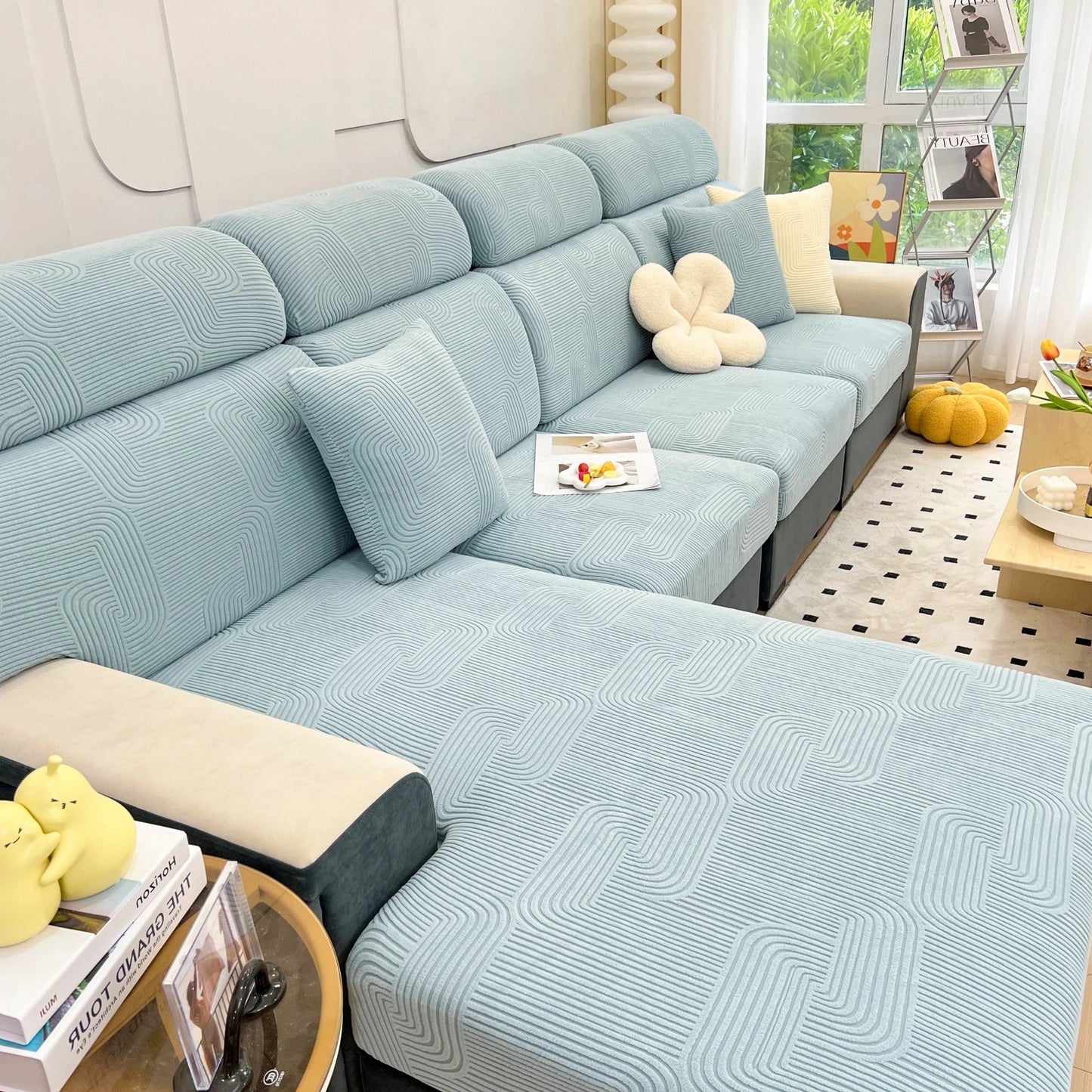 Elegance Ecksofa-Schutzhülle dehnbarer Couchkissenbezug