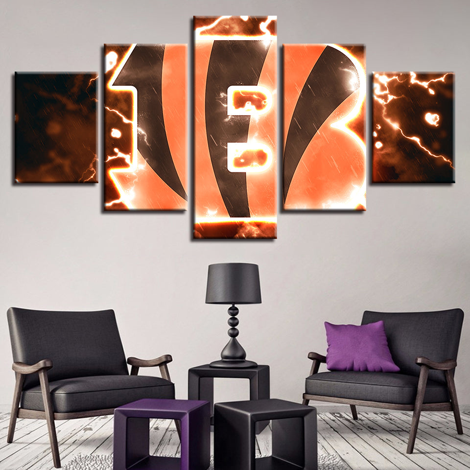 Cincinnati Bengals 5 Teiliges-Canvas Wandkunst Gemälde