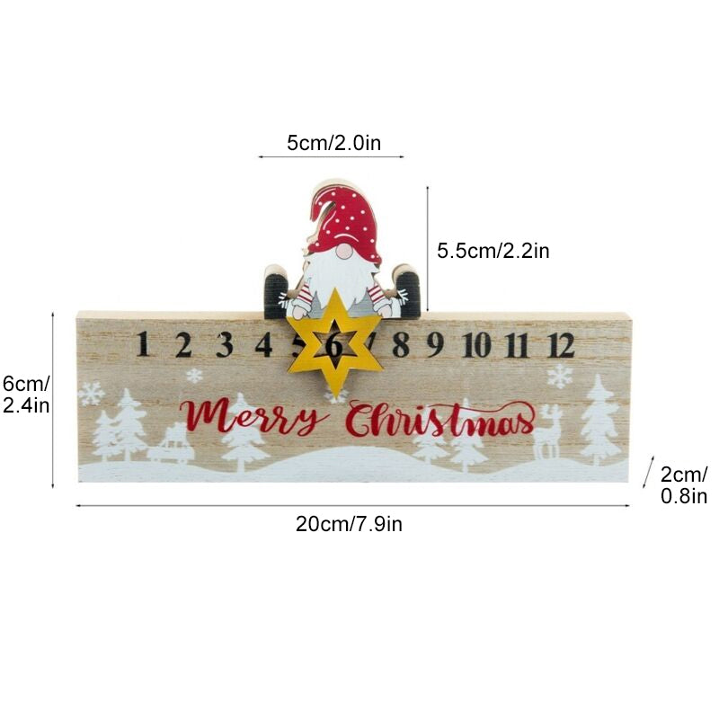 Frendorf | Frohe Weihnachten Holz Mobile Weihnachtsmann Kalender Ornament