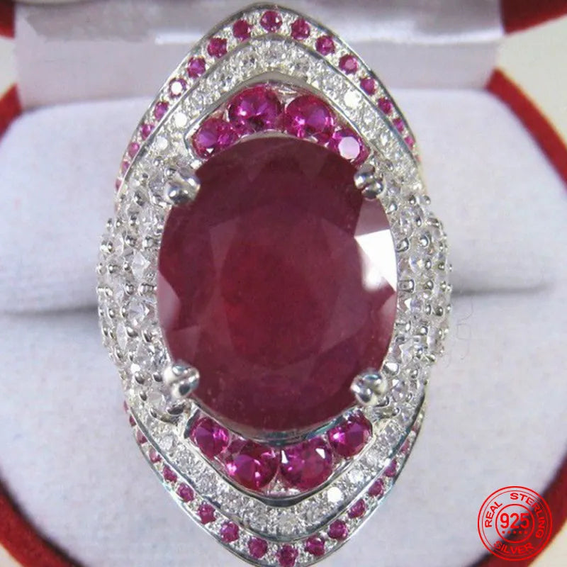 Frendorf | Rubin Licht | 925 Sterling Silber Rubin Ring
