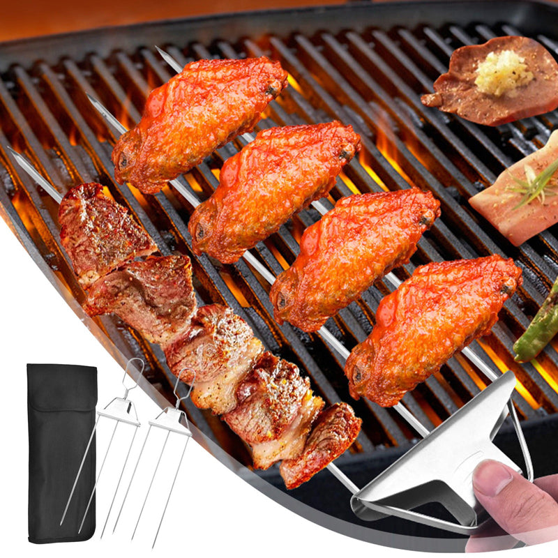 Frendorf | 3-Way Grill Skewers, Stainless Steel Skewers for BBQ