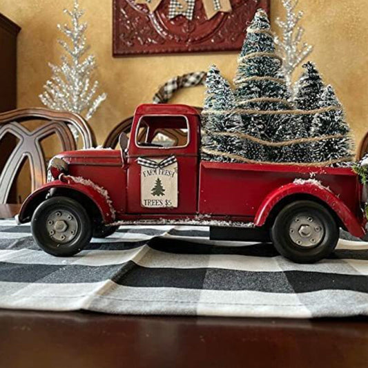 Frendorf | Roter Bauernhof-LKW Weihnachten Dekorationen