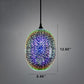 Frendorf | CelestaFlare Kreative 3D-Feuerwerk-Pendelleuchte | Glasdesign | Modernes Stimmungslicht | Dekorative Hängelampe für Zuhause