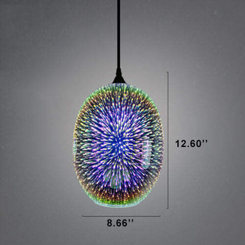Frendorf | CelestaFlare Kreative 3D-Feuerwerk-Pendelleuchte | Glasdesign | Modernes Stimmungslicht | Dekorative Hängelampe für Zuhause