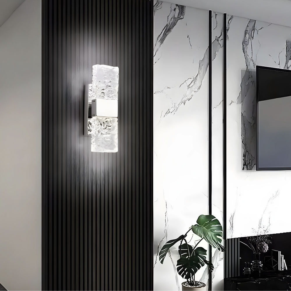 Frendorf | GlaciaLuxe LED Wandleuchte | Kristalldesign | Elegante Beleuchtung | Modern & Luxuriös