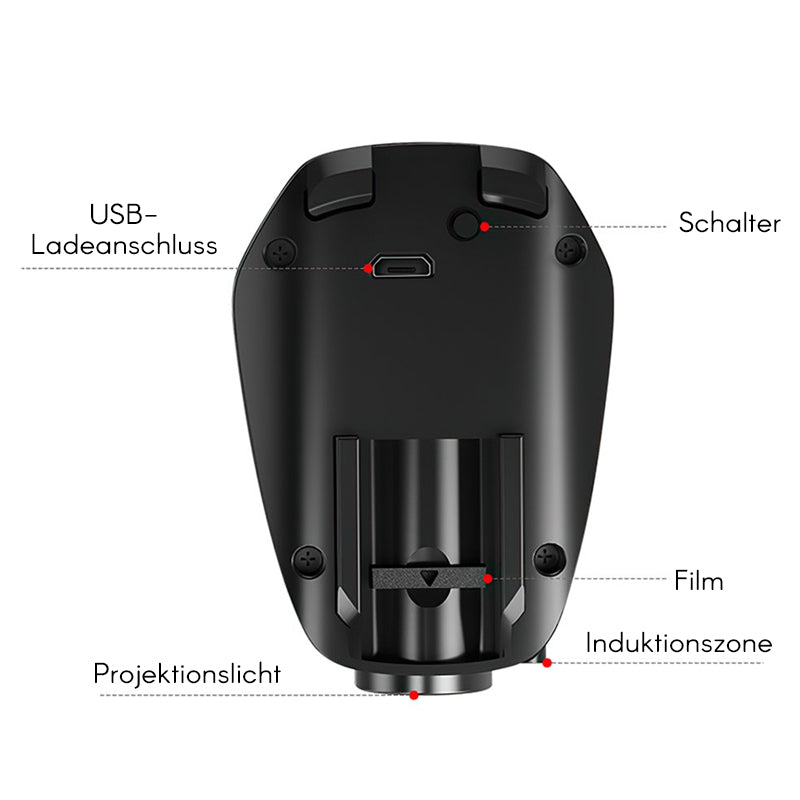 Frendorf | Wiederaufladbare Projektorlampe für Autos