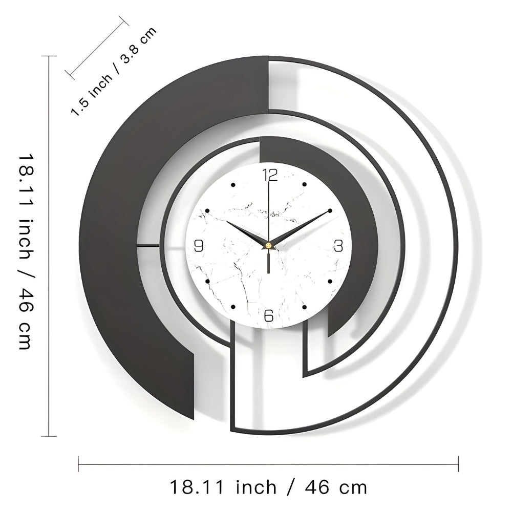 Frendorf | SerenityTick – Leises geometrisches Wanduhr mit ruhigem Lauf für friedliche Räume