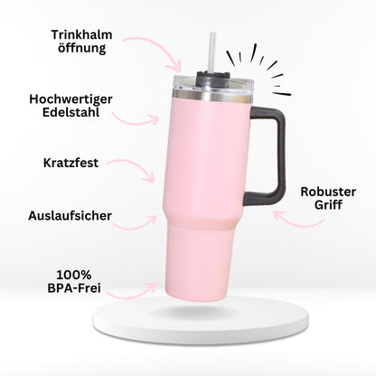 Frendorf | Mobile Thermo Tasse mit Strohhalm