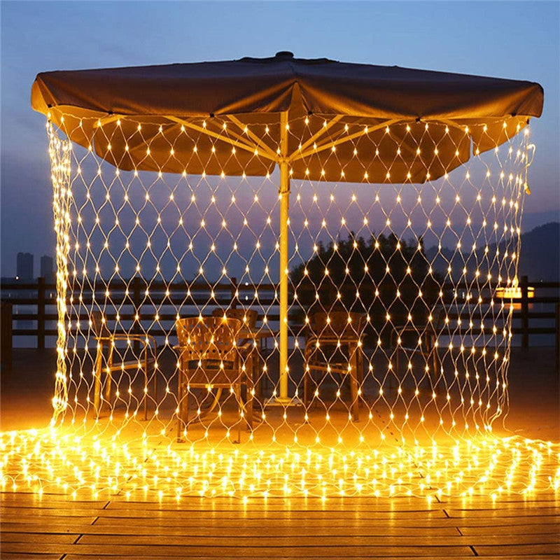 Lumora Solar LED-Netzlichter - 96 Warmweiße LEDs für festliche Außen dekor