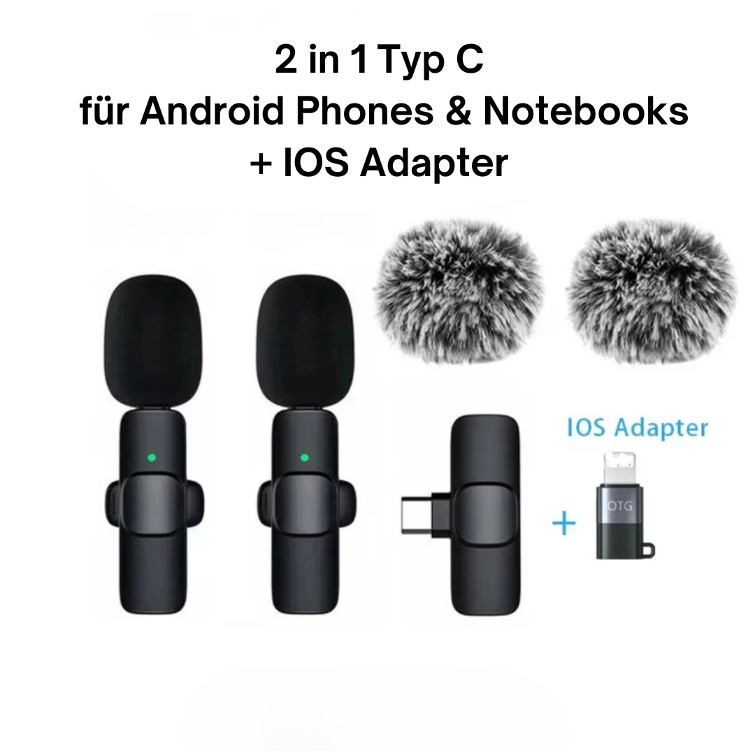 Frendorf | Kabelloses mini Ansteckmikro für IOS & Android