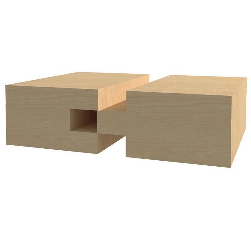 Frendorf | 3-Zähne T-Typ Tenon Messer Cutter 2PCS - Gelb 1/4