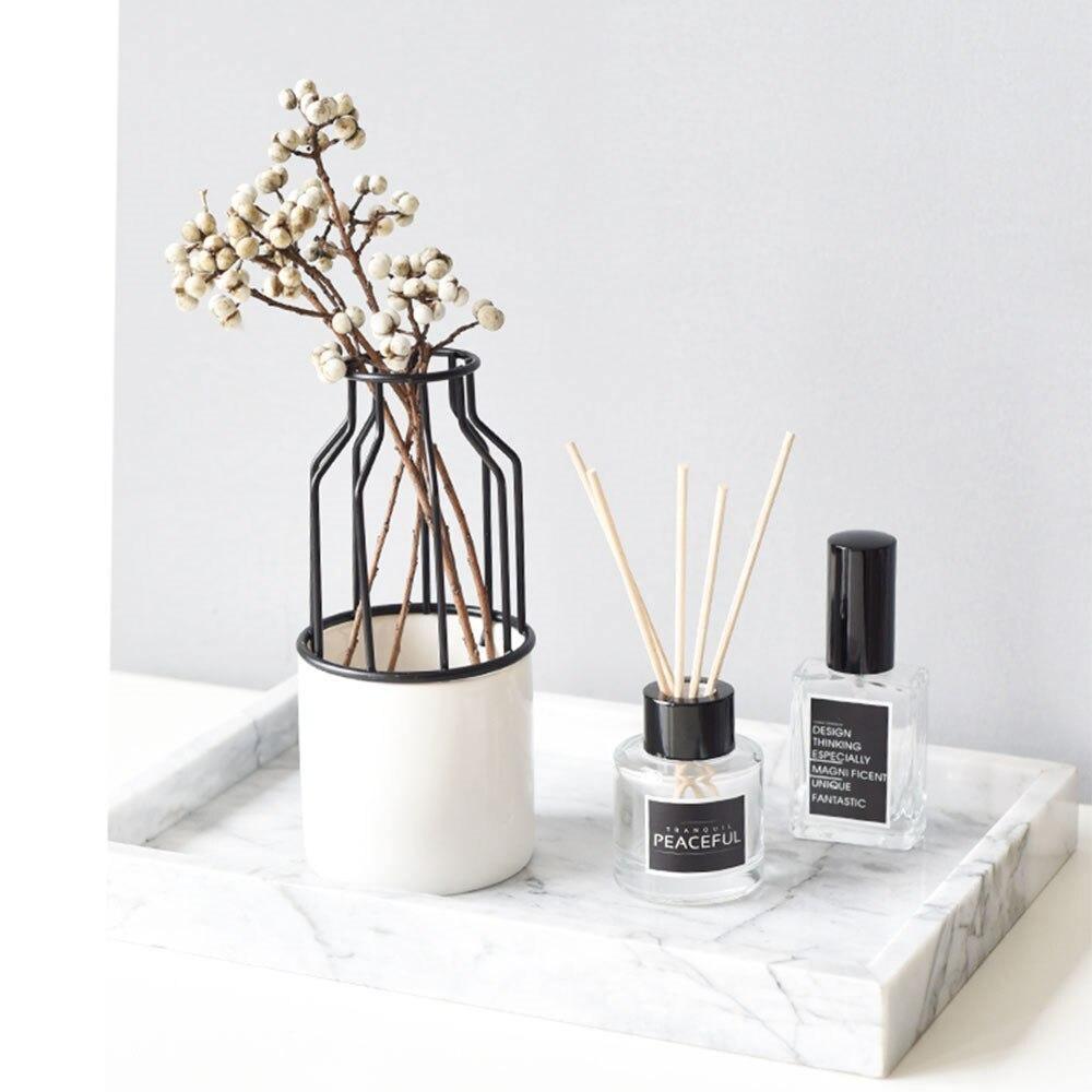 Frendorf | Artévo Eisen-Keramik Design Vase | Modernes Gittermuster | Elegante Dekoration | Für Wohnzimmer & Büro
