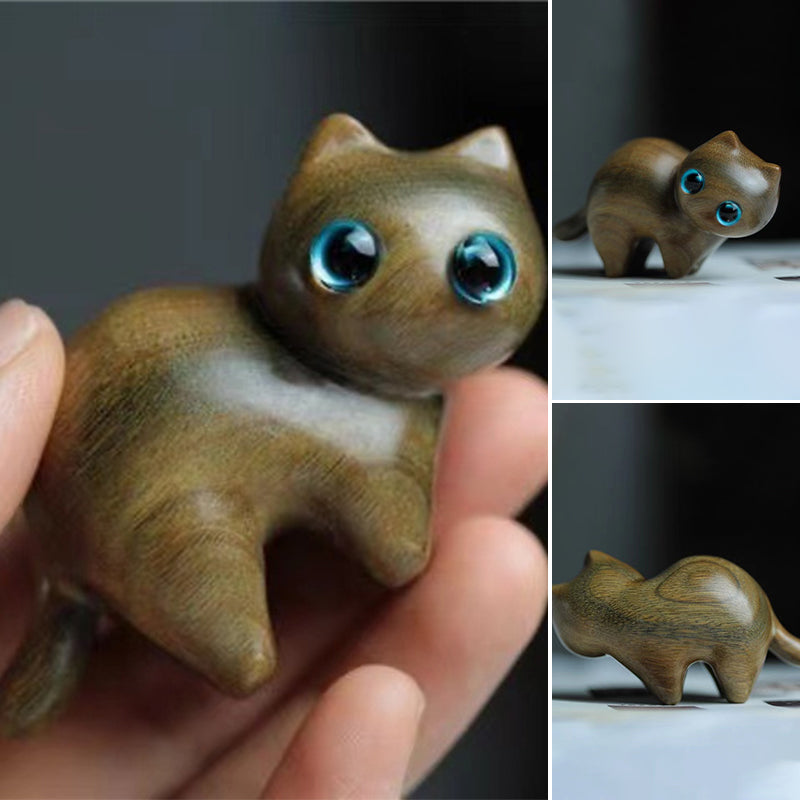 Frendorf | Sandelholz handgefertigter Holzkatze