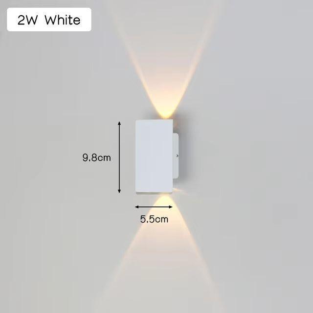 Licht - Moderne wetterfeste LED-Wandleuchte aus Aluminium für den Außenbereich