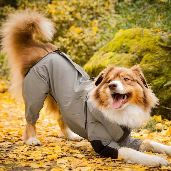 Frendorf | Hunderegenmantel mit Beinen - Wasserdichte Hundejacke für kleine und große Rassen | UK Gemütliche Winterbekleidung