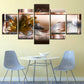 Crisp Orange Lilien 5 Teile - Leinwand Wandkunst Malerei