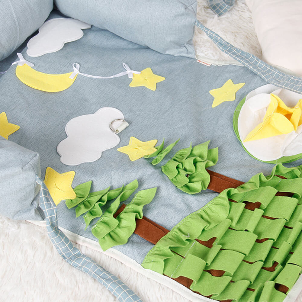 2 in 1 langsamer Futterspender Hunde Schnüffelmatte Bett