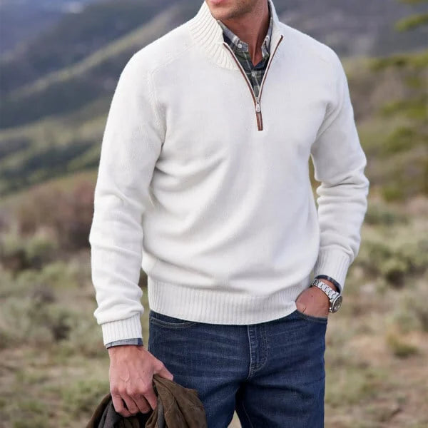 Frendorf | Herren  Basic Pullover mit Reißverschluss