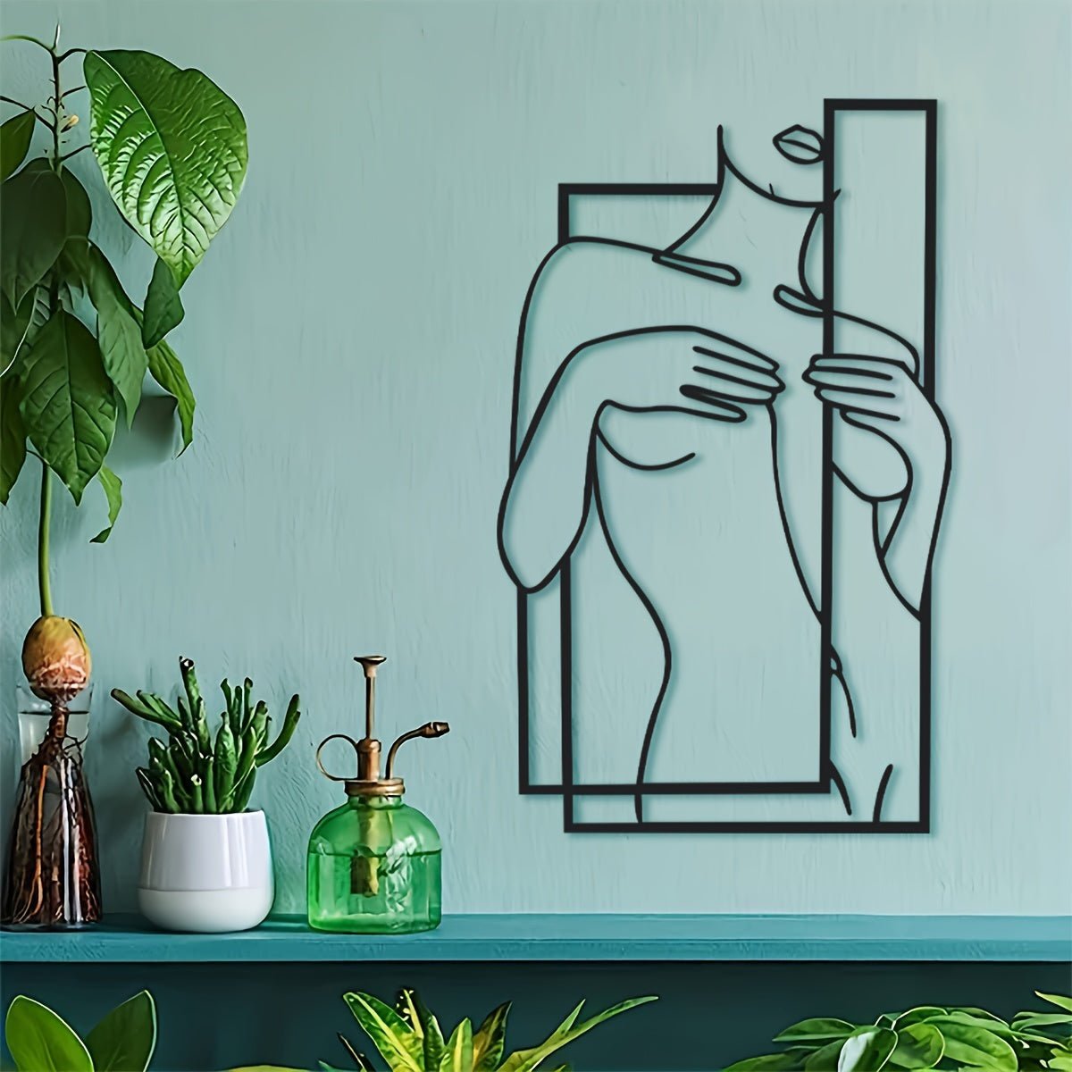 LineaArt Metall Wanddekoration - Moderne Minimalistische Wandkunst für Schlafzimmer