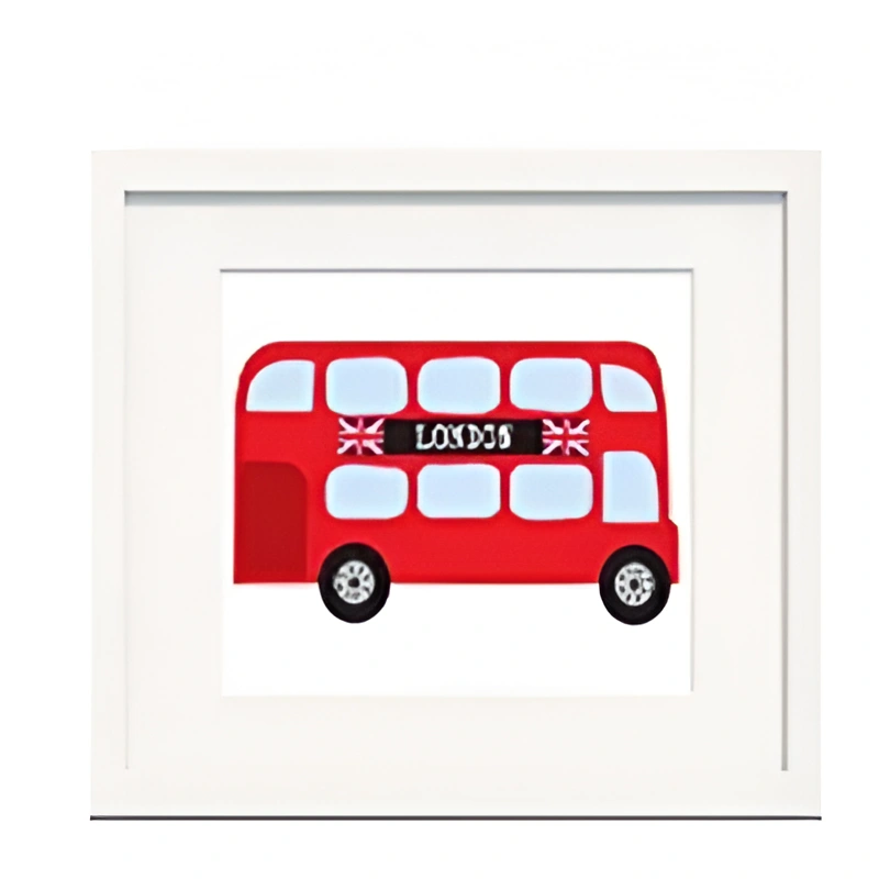 London Bus Thema Kinderzimmer Dekor - Leinwand Wandkunst Gemälde