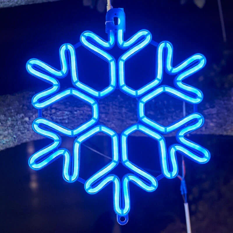 FrostyGlow | Wasserdichtes LED Schneeflockenlicht für Weihnachtsdeko