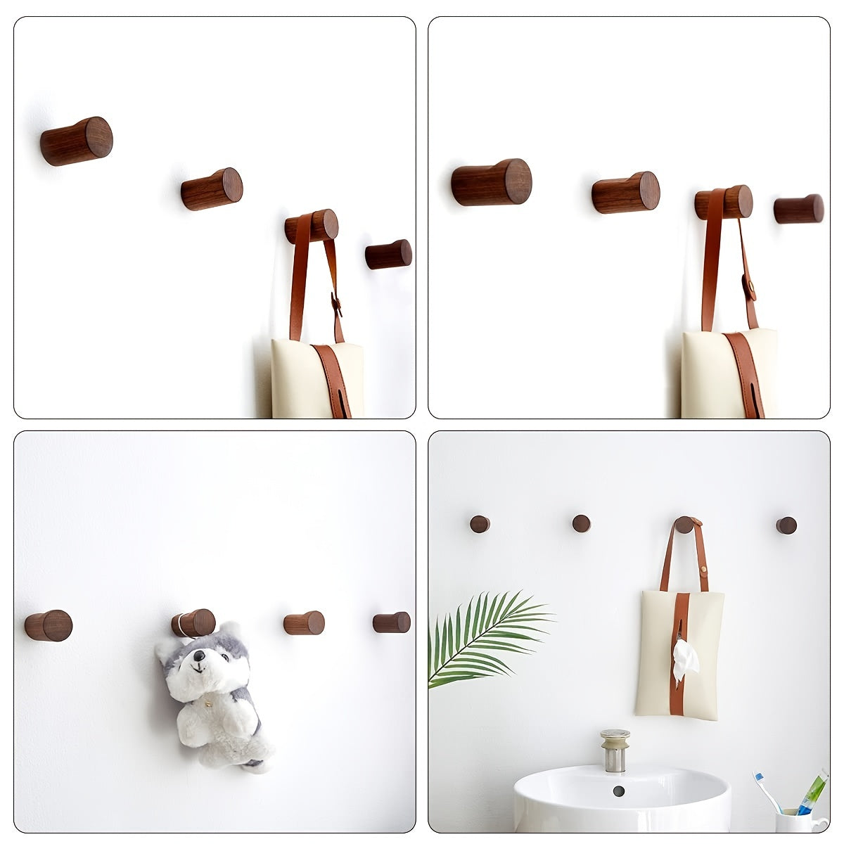 Walnuss Holz Wandhaken