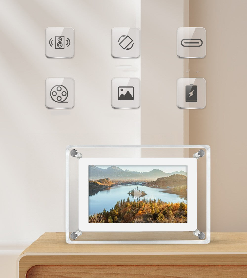 Frendorf | GlimView | Digitale Bilderrahmen | Helles Acryl-Display | Lebendige Erinnerungen