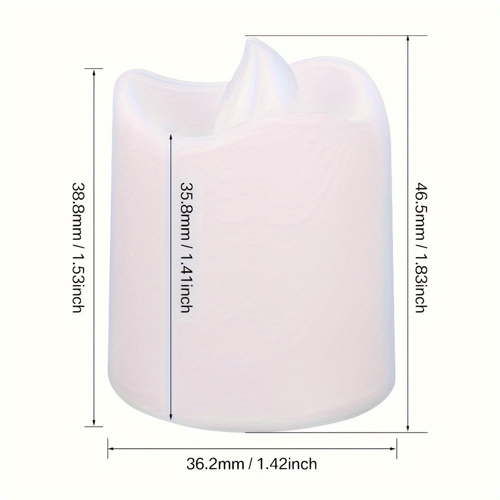24/50/100 Pack flammenlose LED-Kerzen – batteriebetriebene blinkende Teelichter, rauchlos und romantisch für Hochzeiten und Verlobungen