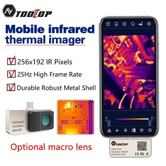 AV TOOLTOP T256 Tragbares Wärmebildgerät 256x192 | 25Hz | -15℃ bis 600℃ | IP54